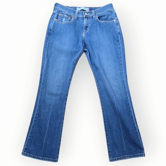 Levi's Medium Wash Blue 515 Bootcut  Mid Rise Jeans 4 Short - Picture 8 of 11